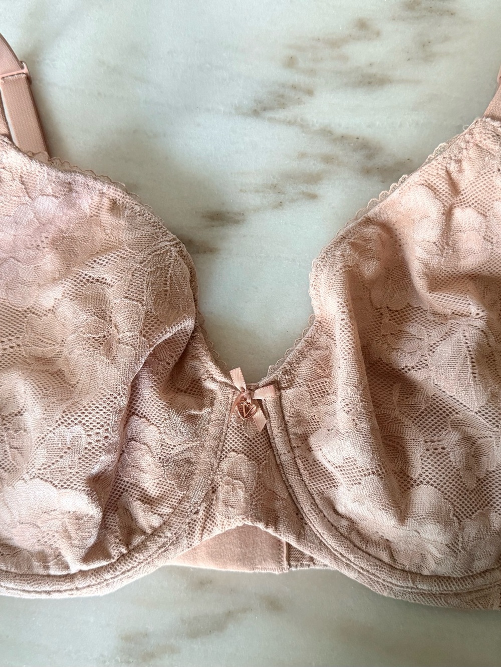Victoria's Secret Lace Underwire Bra in Blush